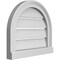 Ekena Millwork Round Top Surface Mount PVC Gable Vent: Functional, w/ 2"W x 2"P Brickmould Sill Frame, 18"W x 16"H GVPRT18X1603SF - alternate 3